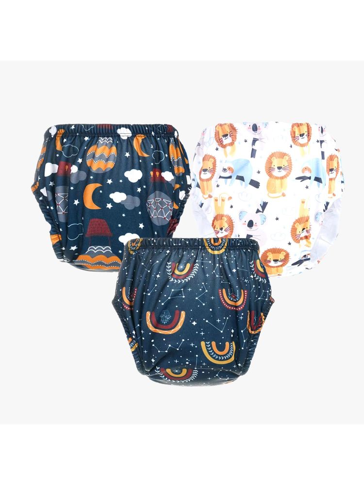 Chinmay Kids Npanty15 Baby Panty Boys and Girls Reusable Waterproof Printed Panty (Pack of 3)