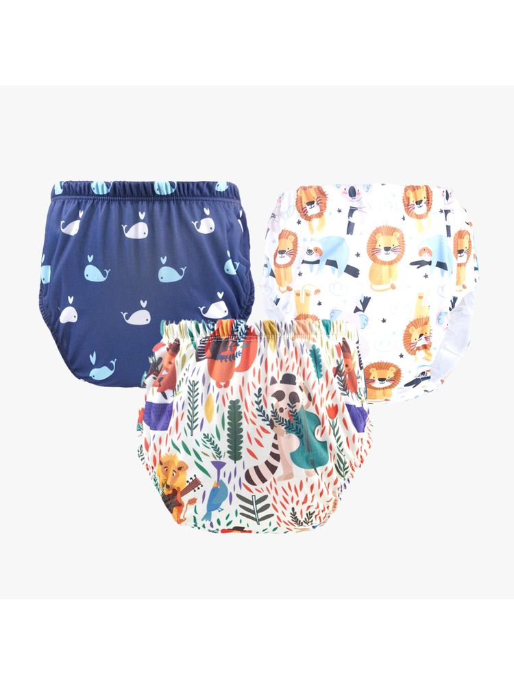 Chinmay Kids Npanty40 Baby Panty Boys and Girls Reusable Waterproof Printed Panty (Pack of 3)-image-35