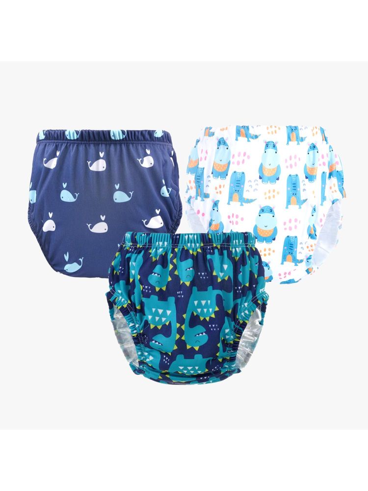 Chinmay Kids Npanty47 Baby Panty Boys and Girls Reusable Waterproof Printed Panty (Pack of 3)