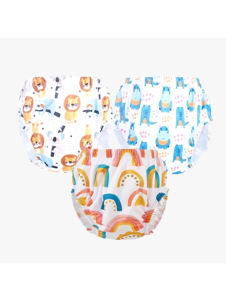 Chinmay Kids Npanty54 Baby Panty Boys and Girls Reusable Waterproof Printed Panty (Pack of 3)