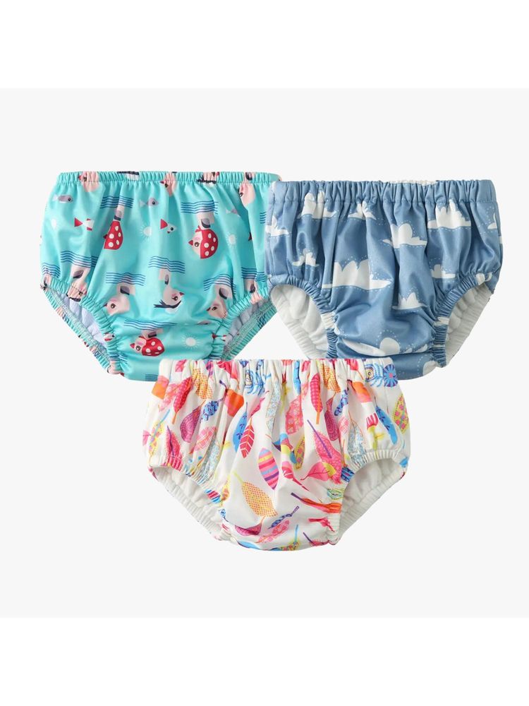 Chinmay Kids Npanty67 Baby Panty Boys and Girls Reusable Waterproof Printed Panty (Pack of 3)-image-43