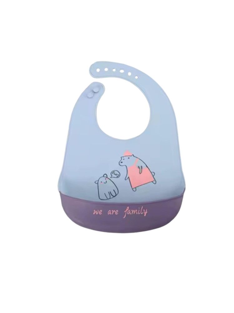 Chinmay Kids Light Weight, Waterproof, Easy-Wipe Unisex Silicone Baby Bib Blue