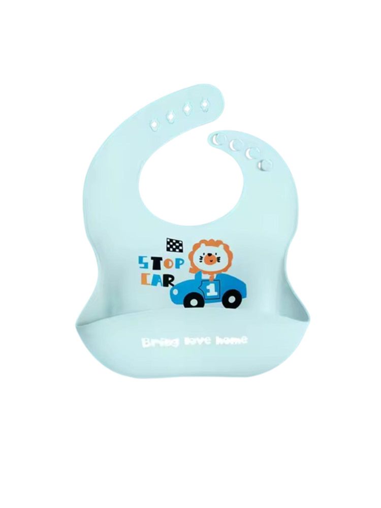 Chinmay Kids Light Weight, Waterproof, Easy-Wipe Unisex Silicone Baby Bib Blue-image-31