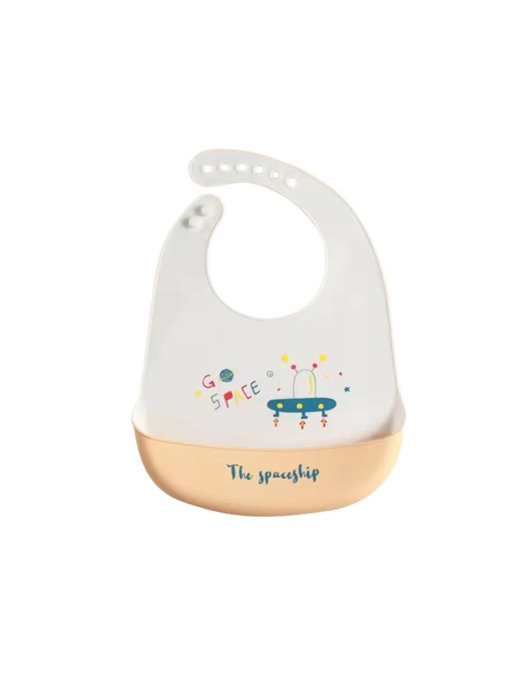 Chinmay Kids Light Weight, Waterproof, Easy-Wipe Unisex Silicone Baby Bib White-image-14