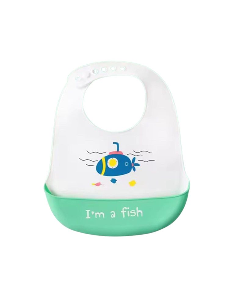 Chinmay Kids Light Weight, Waterproof, Easy-Wipe Unisex Silicone Baby Bib White-image-6