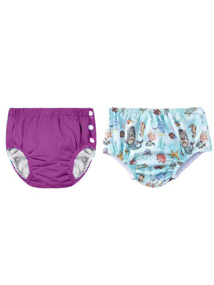 Chinmay Kids Multi-Color Reusable Swim Diapers (L) (Pack of 2) (Pack of 2)