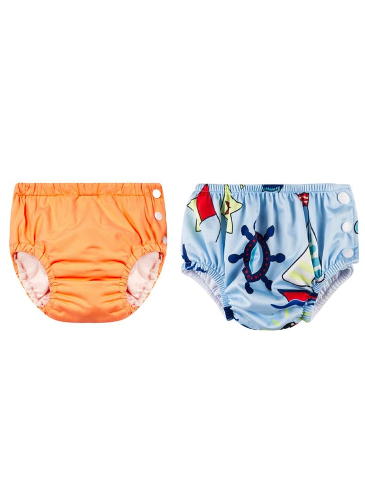 Chinmay Kids Multi-Color Reusable Swim Diapers (L) (Pack of 2) (Pack of 2)