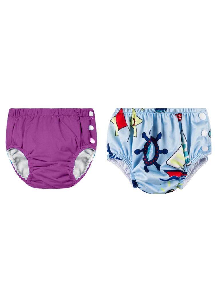 Chinmay Kids Multi-Color Reusable Swim Diapers (L) (Pack of 2) (Pack of 2)