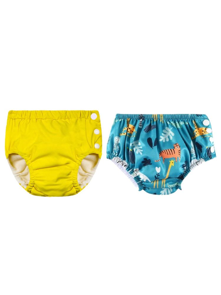 Chinmay Kids Multi-Color Reusable Swim Diapers (L) (Pack of 2) (Pack of 2)