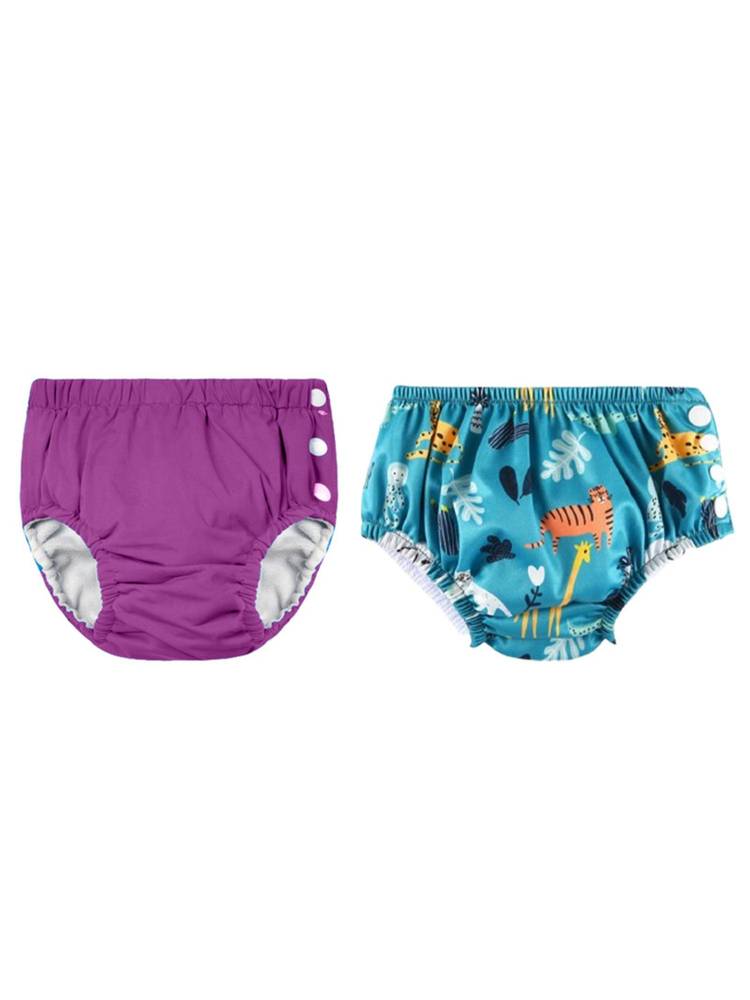 Chinmay Kids Multi-Color Reusable Swim Diapers (L) (Pack of 2) (Pack of 2)