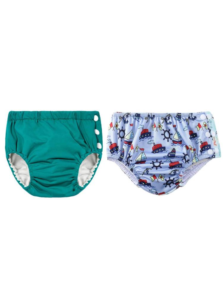 Chinmay Kids Multi-Color Reusable Swim Diapers (L) (Pack of 2) (Pack of 2)