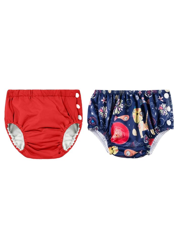 Chinmay Kids Multi-Color Reusable Swim Diapers (L) (Pack of 2) (Pack of 2)