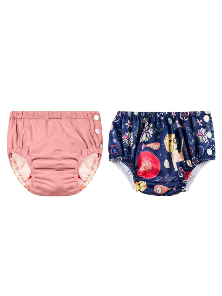 Chinmay Kids Multi-Color Reusable Swim Diapers (L) (Pack of 2) (Pack of 2)
