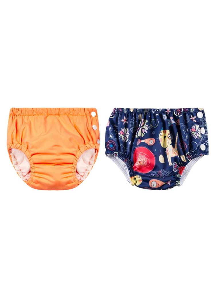 Chinmay Kids Multi-Color Reusable Swim Diapers (L) (Pack of 2) (Pack of 2)