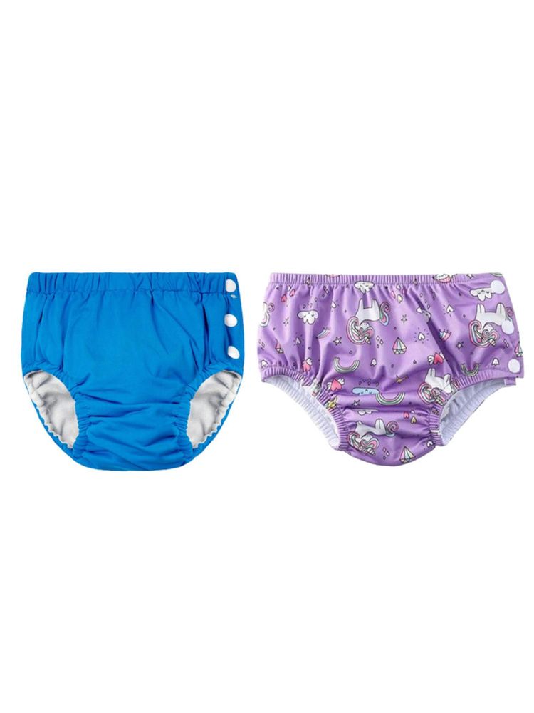 Chinmay Kids Multi-Color Reusable Swim Diapers (L) (Pack of 2) (Pack of 2)
