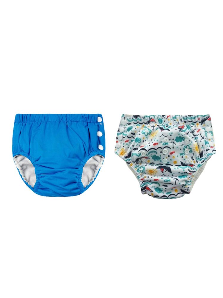 Chinmay Kids Reusable Swim Diaper Pants - Pack of 2 (4BT_SWIM_03) (Large)