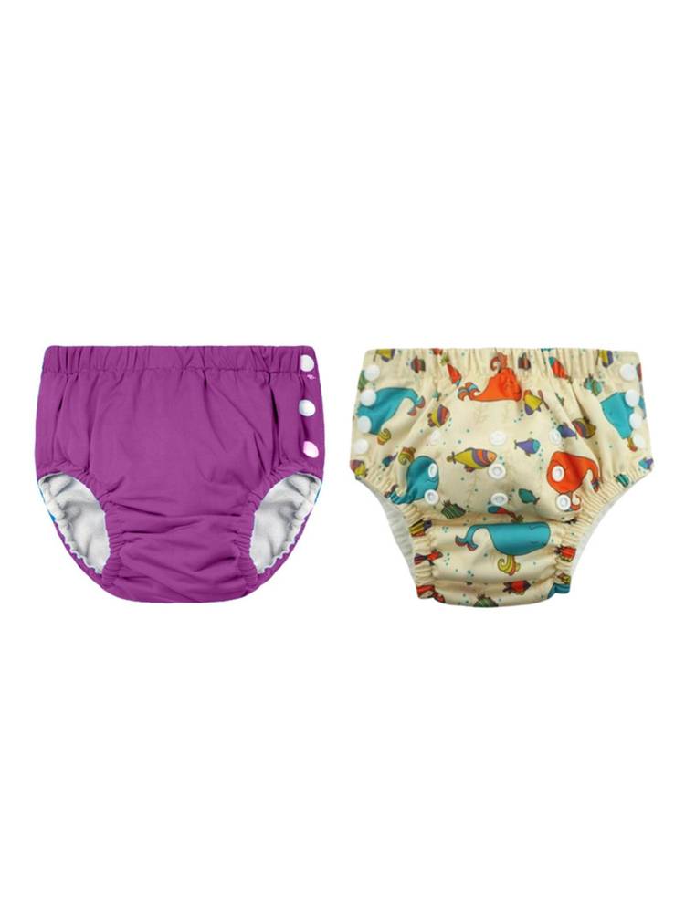 Chinmay Kids Reusable Swim Diaper Pants - Pack of 2 (4BT_SWIM_48) (Large)