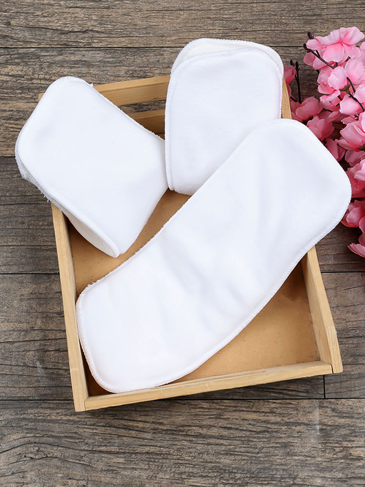 Moms Home Reusable and Washable Cotton Diaper Soaker-Insert Pad -