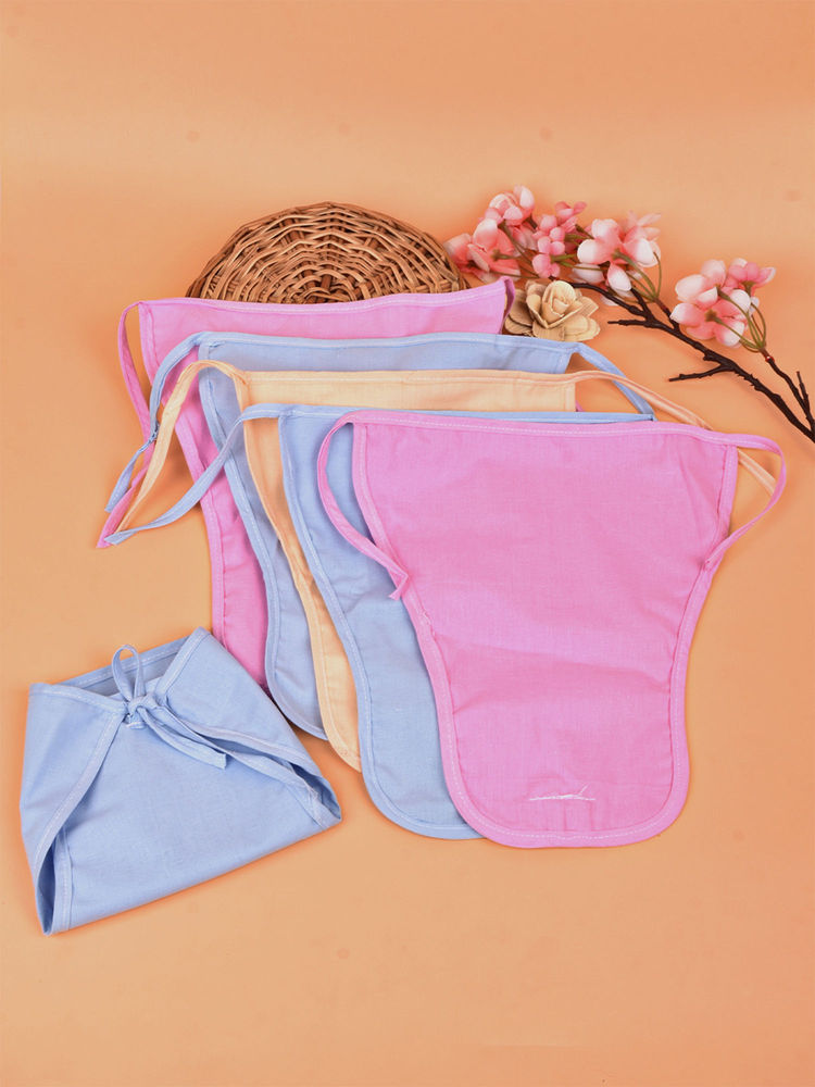 Moms Home Multi-Color Cotton Double Layered Cloth Langot (Pack of 6) (Pack of 6)