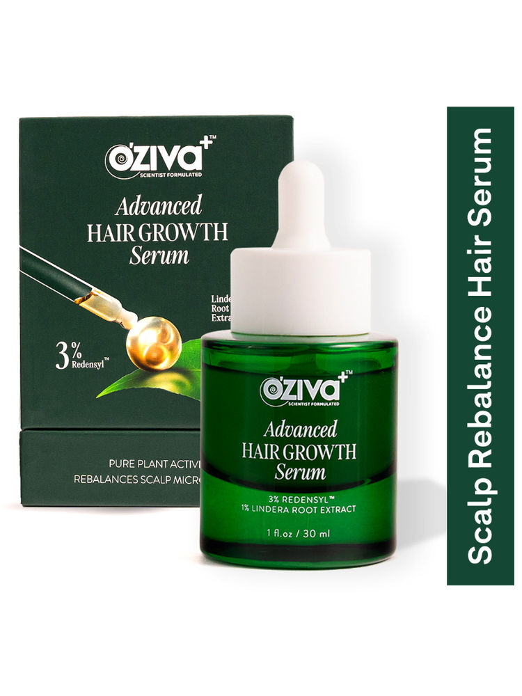 OZiva Advanced Hair Serum with Redensyl, Balances Scalp Microbiome & Reactivates Hair Growth Cycle