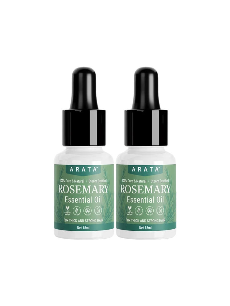 Arata Rosemary Hair Growth Oil 100% Pure Oil For Hair Fall Control & Healthy Scalp - Pack Of 2-image-36