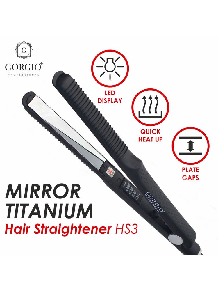 Gorgio Professional Premium Real Titanium Hair Straightener HS-03(Less Damage to Hair)-picture-46