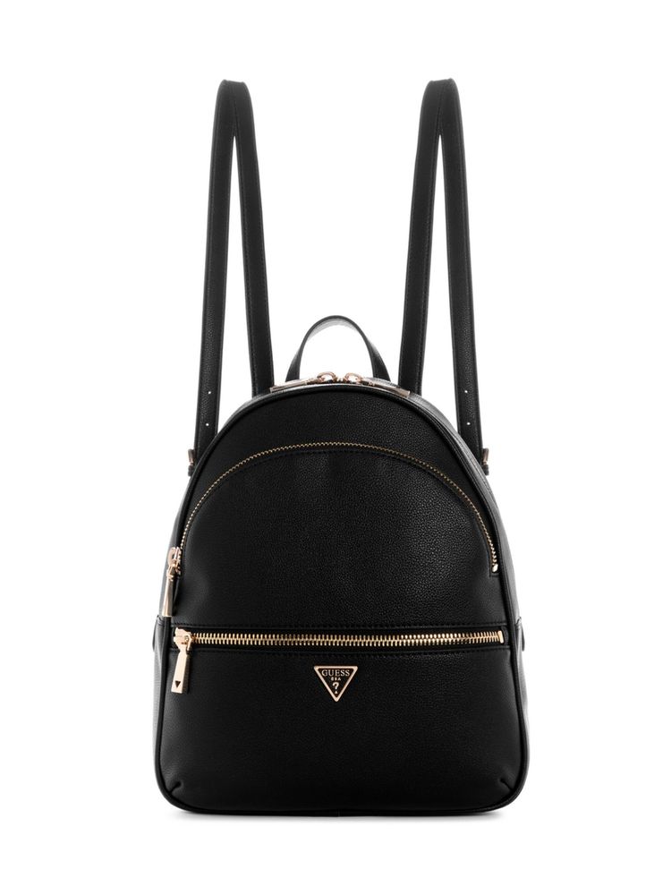 guess fashion Guess Black Textured Manhattan Large Backpack-picture-17