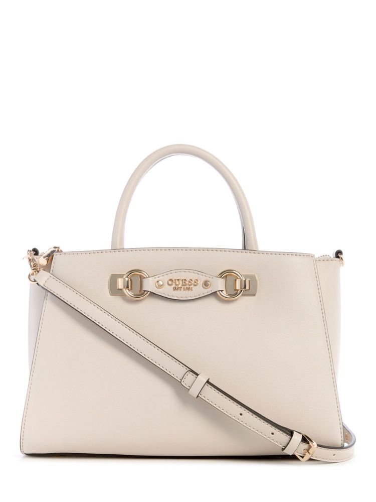 guess fashion Guess Stone Textured Mimina Girlfriend Satchel Bag with Detachable Strap-picture-18