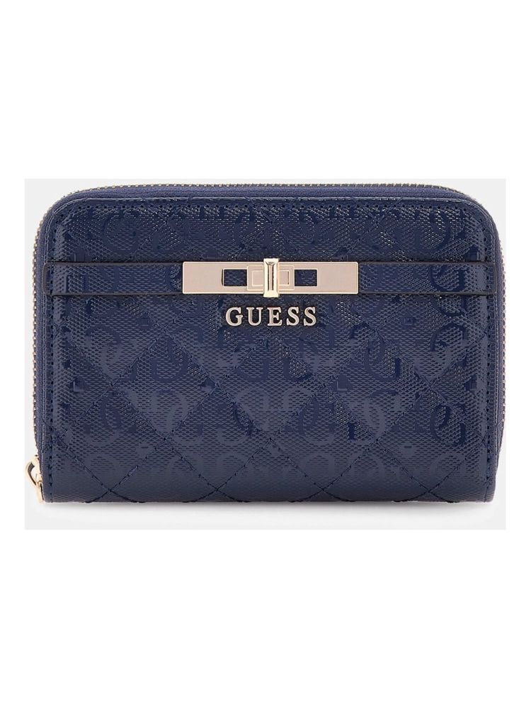Guess Midnight Quilted Idra Medium Zip Around Wallet-image-41
