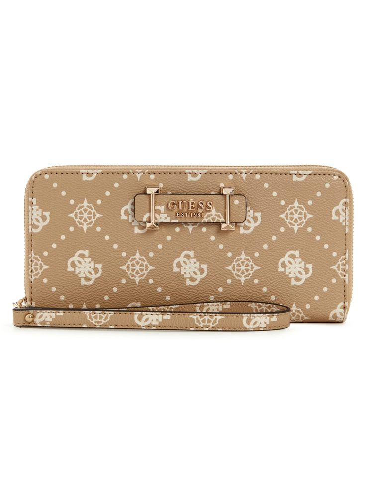 guess fashion Guess Biscotti Logo Printed Silia Large Zip Around Wallet-picture-13
