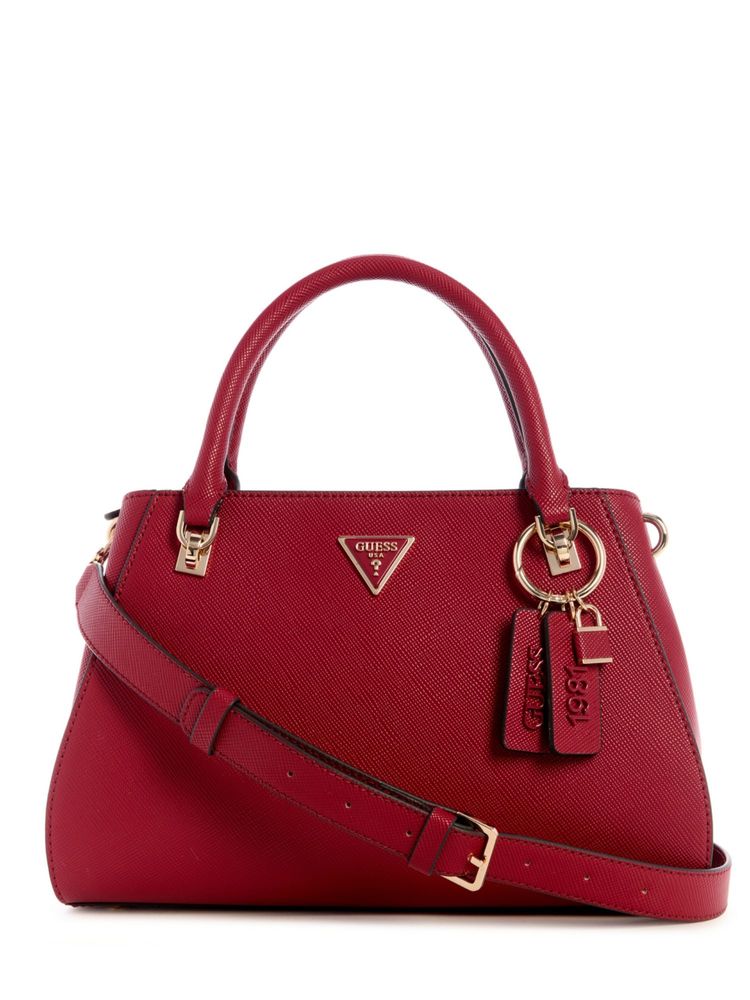 guess fashion Guess Garnet Textured Noelle Luxury Satchel Bag With Detachable Strap-picture-23