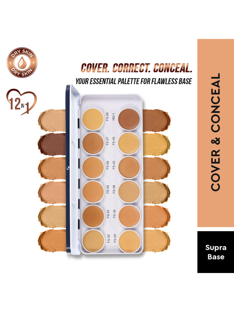 C2P Pro Ultra HD 12 in 1 Camouflage Concealer Corrector Supraemeshield Cream Base Makeup Palette-picture-15