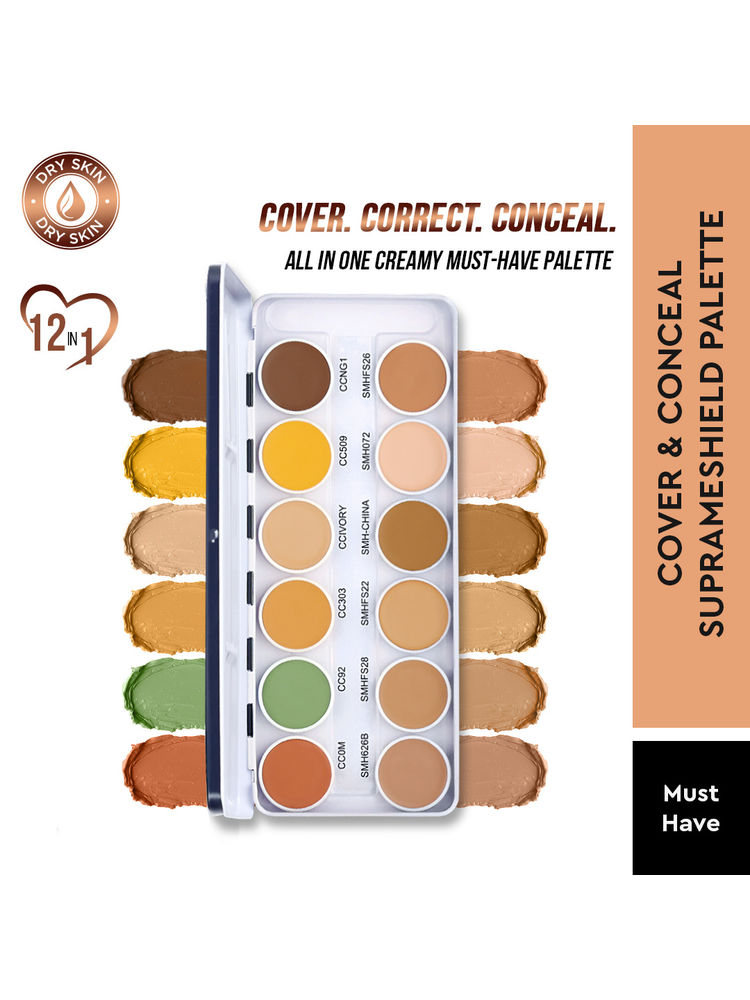C2P Pro Ultra HD 12 in 1 Camouflage Concealer Corrector Supraemeshield Must Have Makeup Palette-picture-27