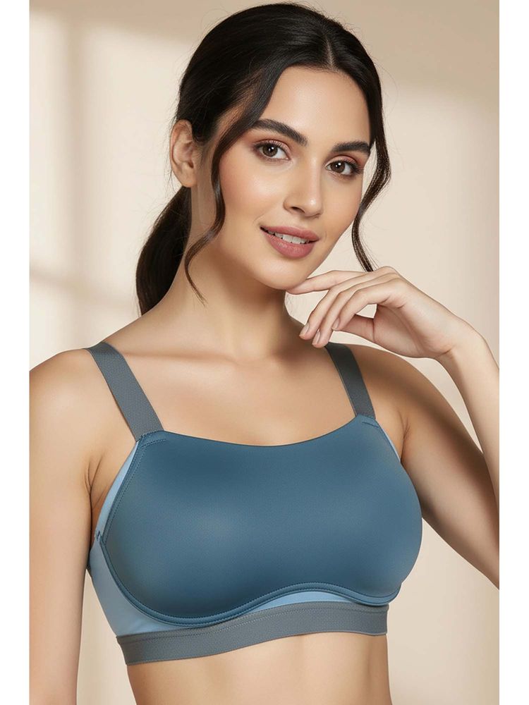 Zivame Zelocity Padded High Impact Quick Drying Sports Bra- Indian Teal-picture-19