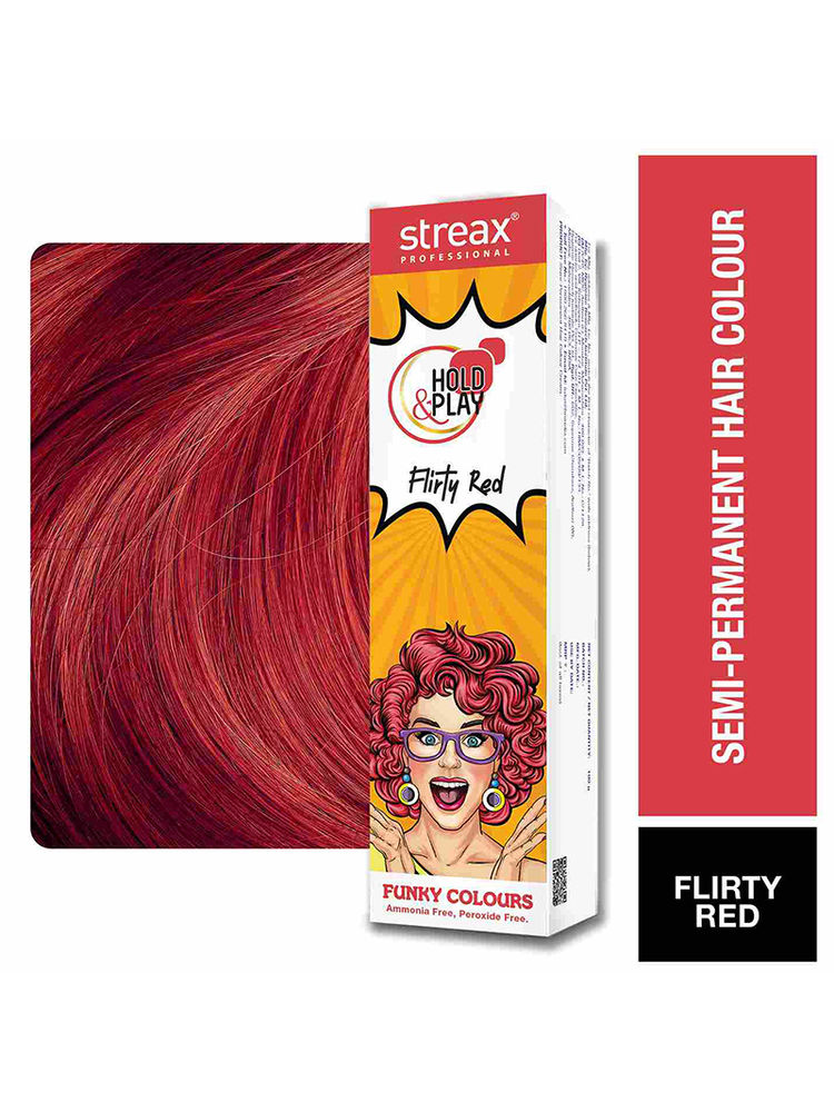 Streax Professional Hold & Play Funky Colour, Ammonia Free, Semi-Permanent Hair Colour, Zesty Yellow
