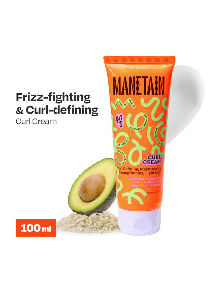 Manetain Curl Cream For Curly & Wavy Hair - Hydrating, Frizz Control, Curl Definition & Soft-image-47