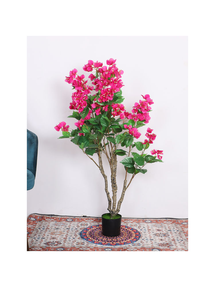 ARICK DECOR Artificial Pink Bougainvillea Tree with Pot (3.6 Feet)-image-1