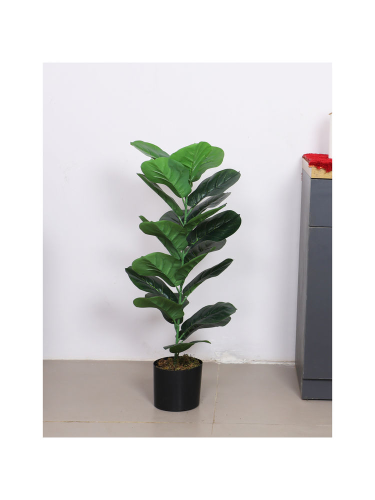 ARICK DECOR Artificial Green Fiddle Leaf Fig Plant with Pot (2.7 Feet)-picture-15