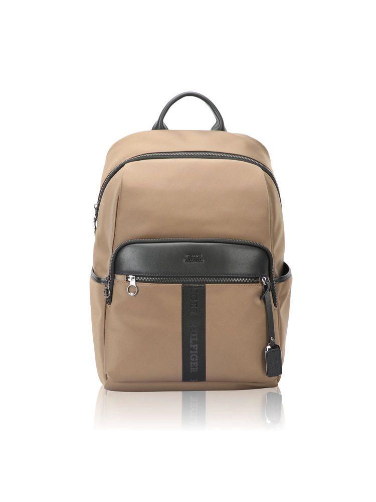 tommy hilfiger accessories Tommy Hilfiger Unisex Allen Polyester Solid-Plain Backpack -Beige-picture-21