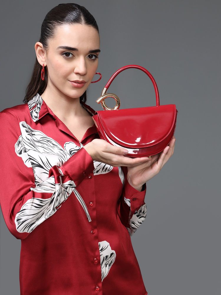 kazo fashion Kazo Orina Maroon Handbag (M)-picture-10