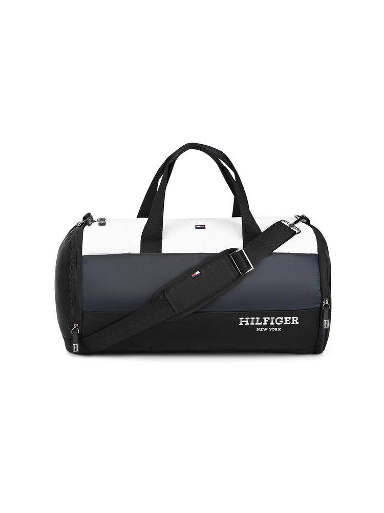 tommy hilfiger accessories Tommy Hilfiger Unisex Balchen Polyester Solid-Plain Duffle Bag with Detachable Strap -Black-picture-14