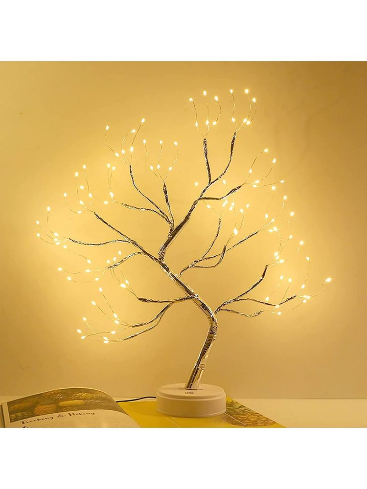 Awestuffs DIY Led Desk Tree Lamp, Desk Table Decor 108 LED Lights Battery or USB Powered-picture-24