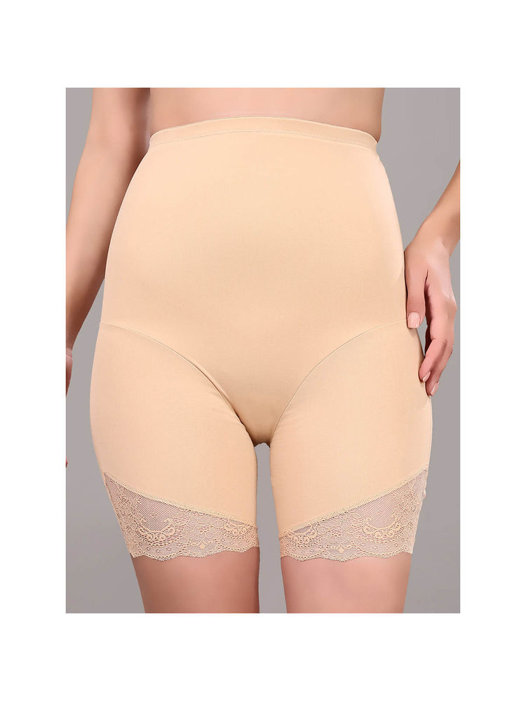 SOIE Women Seamless High Waist Bonded Tummy and Thigh Shaper with Lace-picture-11