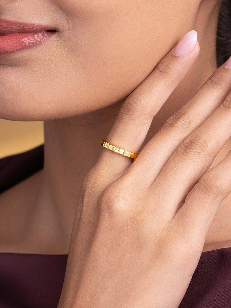 Shaya by CaratLane Leap Of Faith Ring In Gold-Plated 925 Silver-image-39