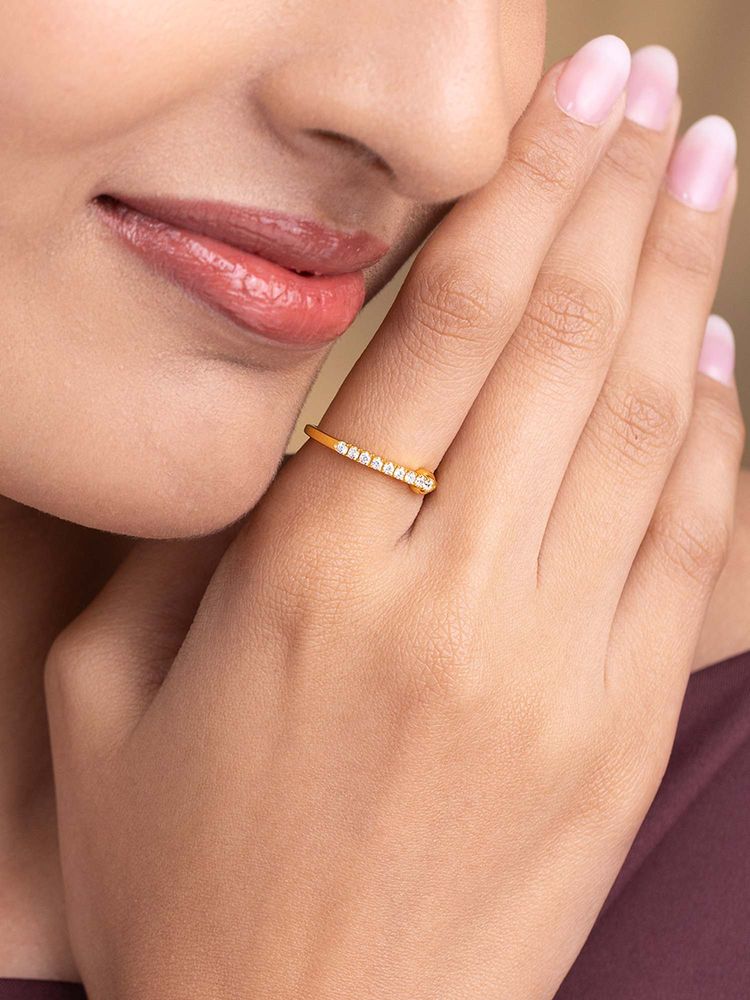 Shaya by CaratLane Shooting Star Ring In Gold-Plated 925 Silver-picture-16