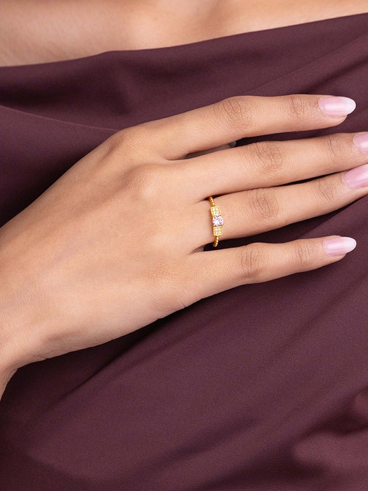 Shaya by CaratLane Day Dream Ring In Gold-Plated 925 Silver-picture-15