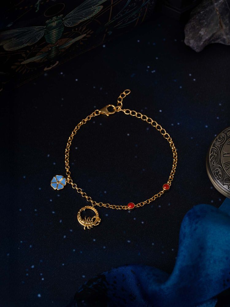 Shaya by CaratLane Scorpio 925 Gold Plated Silver Bracelet-image-3