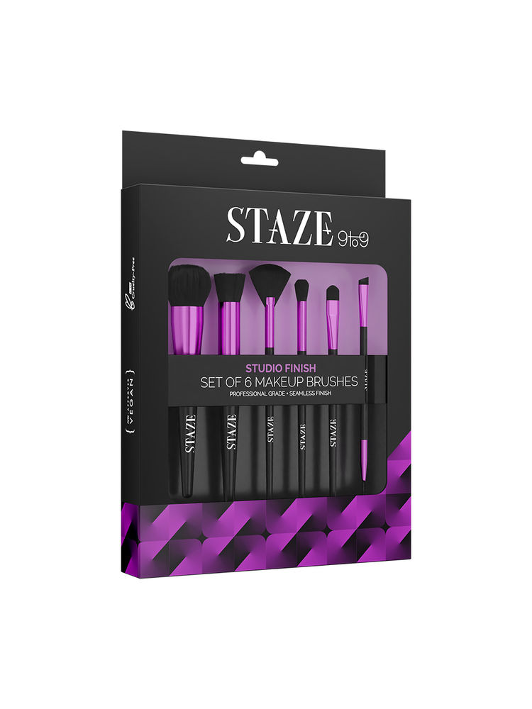 STAZE Studio Finish Makeup Brushes - Set of 6-image-16