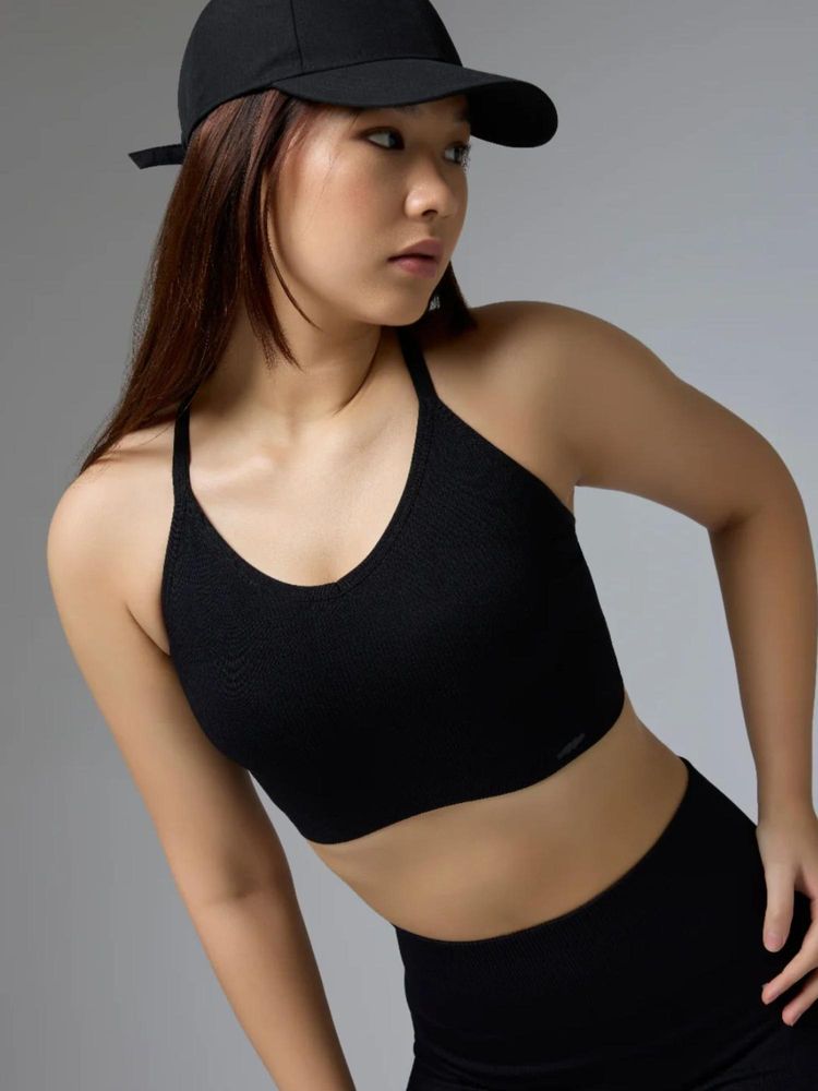 FEIER FlexRib Black V Longline Bra-image-36