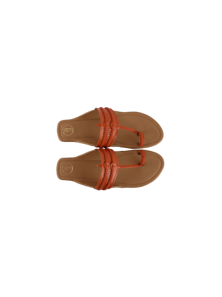 PREET KAUR Ortan Color Block Kolhapuri-picture-32